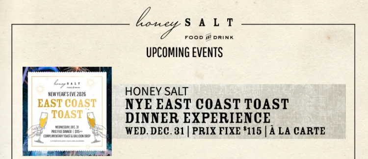 Honey Salt New Years Eve Dinner Experience