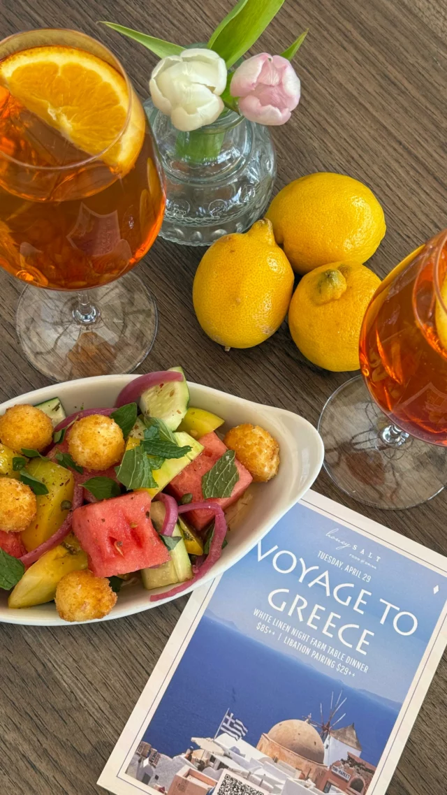 Escape to Greece with us!🇬🇷🍋 On Tuesday, April 29, we’re bringing the Mediterranean to you with a white linen farm table dinner you won’t want to miss!  **𝑮𝒆𝒕 𝒚𝒐𝒖𝒓 𝒕𝒊𝒄𝒌𝒆𝒕𝒔 𝒊𝒏 𝒕𝒉𝒆 𝒍𝒊𝒏𝒌 𝒊𝒏 𝒐𝒖𝒓 𝒃𝒊𝒐.**